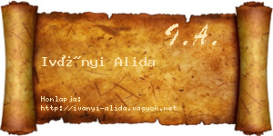 Iványi Alida névjegykártya