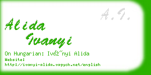 alida ivanyi business card